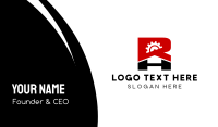 Gear Letter R Business Card Image Preview