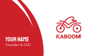 Red Cyclist Outline Business Card Image Preview