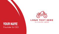 Red Cyclist Outline Business Card Preview