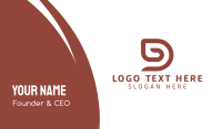 Minimalist Brown D Business Card Design