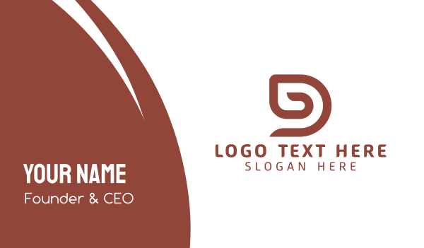Minimalist Brown D Business Card Design Image Preview