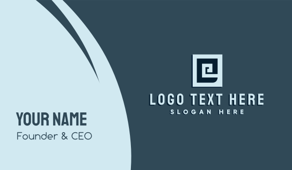 Spiral Letter E Business Card Design Image Preview