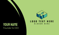 3D Pixel Letter R Business Card Image Preview