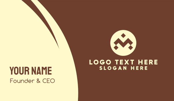 Brown Ethnic Pattern Letter M Business Card Design Image Preview