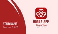 Heart Signal Location App Business Card Image Preview
