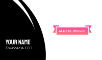 Pink Banner Business Card Image Preview