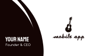Black Acoustic Guitar Band Business Card Image Preview