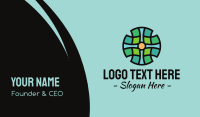 Cross Mosaic Pattern Business Card Design