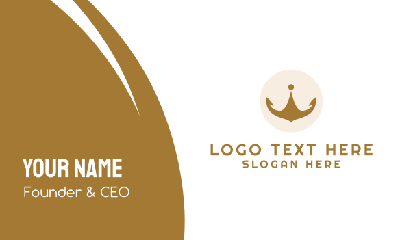 Golden Crown Emblem Business Card Design Image Preview