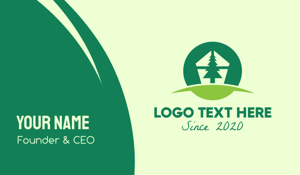 Green Pine Tree Home Business Card Design Image Preview