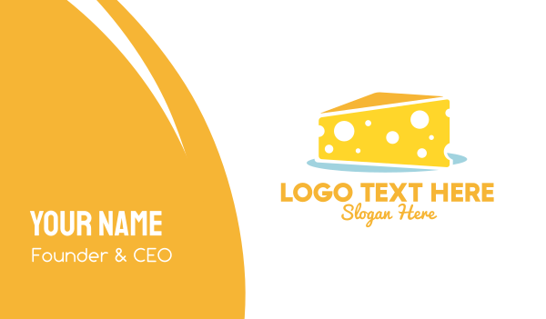 Yellow Cheese Cake Business Card Design