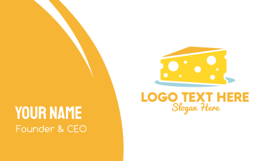 Yellow Cheese Cake Business Card