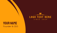 Golden Medieval Castle Text Business Card Preview