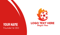 Flaming Soccer Football Ball Business Card Image Preview