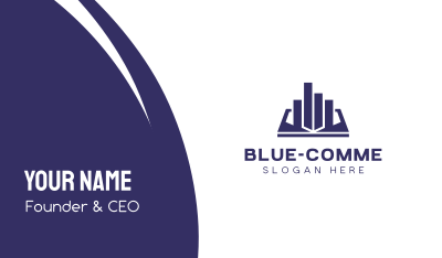 Blue Tower Statistics Business Card Image Preview
