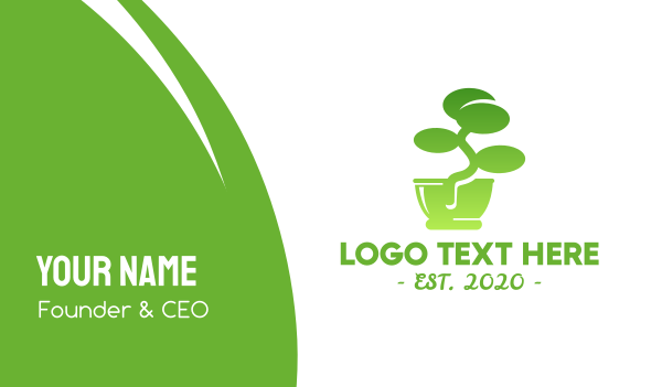 Green Bonsai  Business Card Design Image Preview