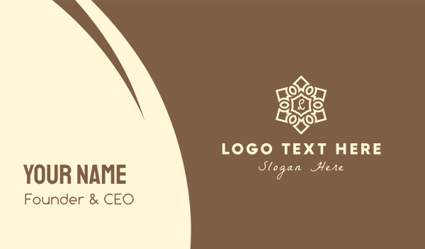 Elegant Mandala Lettermark Business Card Design Image Preview