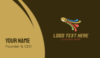 Colorful Shuttlecock  Business Card Preview