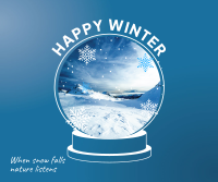 Snow Globe Facebook Post Design