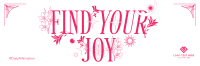 Celestial Find Joy Quote Twitter Header Design