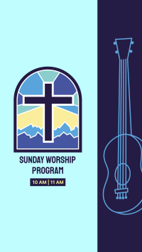 Sunday Worship Program Facebook Story Design