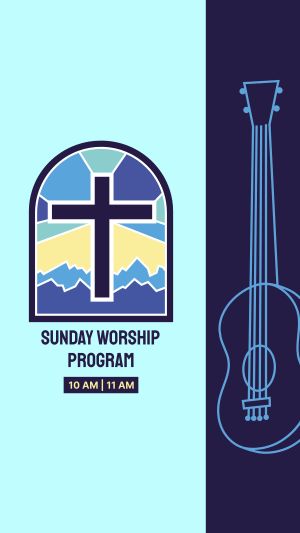 Sunday Worship Program Facebook story Image Preview