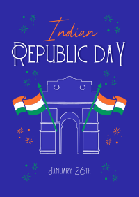 Festive Quirky Republic Day Poster Image Preview