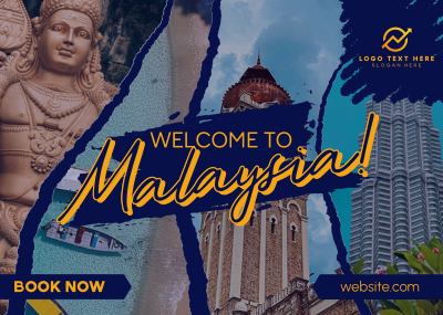 Welcome to Malaysia Postcard Image Preview