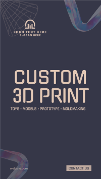 Professional 3D Printing  Facebook Story Design
