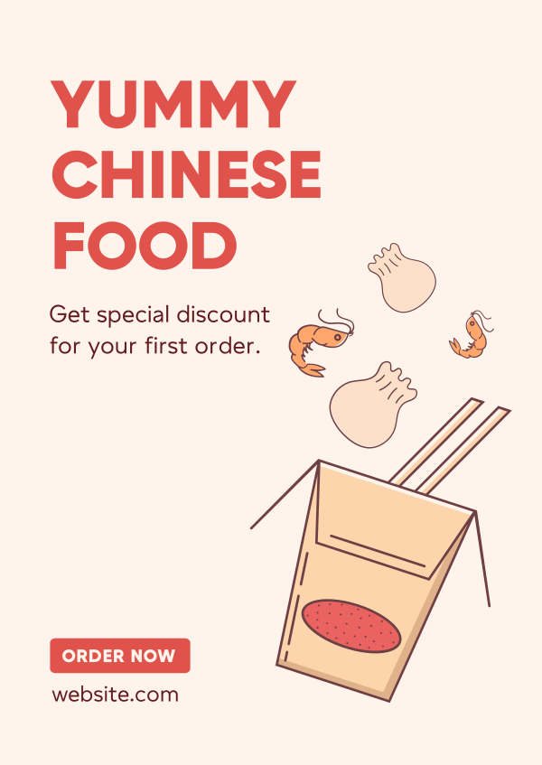 Asian Food Delivery Poster Design Image Preview