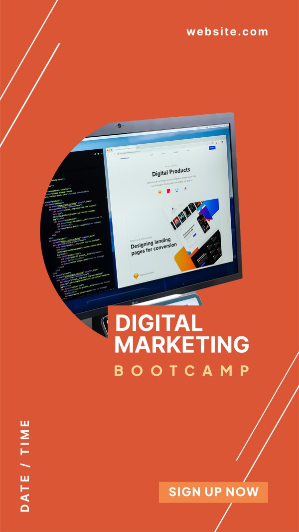 Digital Marketing Bootcamp Instagram Story Design Image Preview