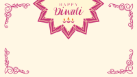 Ornamental Diwali Greeting Zoom background Image Preview