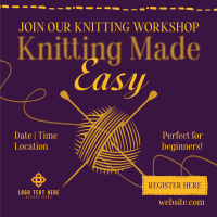 Knitting Minimalist Workshop Instagram Post Preview