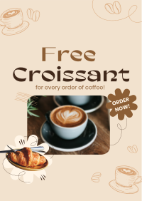 Croissant Coffee Promo Flyer Image Preview