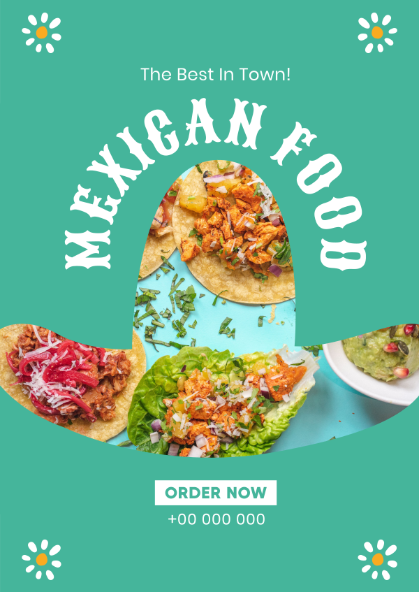 The Best In Town Taco Poster Design Image Preview