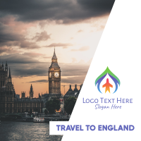 England Travel Instagram Post Design