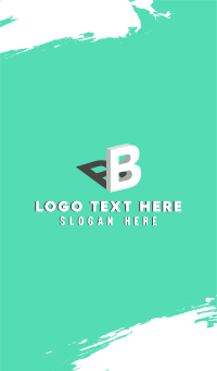 3D Letter B Business Card Design