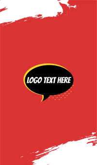 Comic Bubble Text Business Card Design