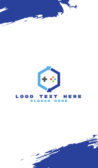 Blue Hexagon Gaming Business Card Design