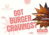 Burger Cravings Postcard Image Preview