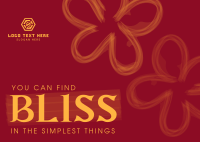 Blissful Flowers Postcard Design