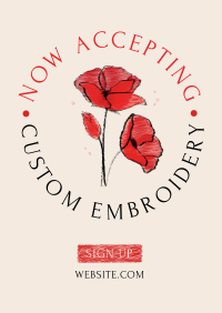 Custom Embroidery Poster Image Preview