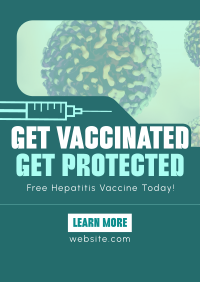 Simple Hepatitis Vaccine Awareness Poster Image Preview