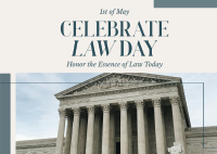 Celebrate Law Postcard Design