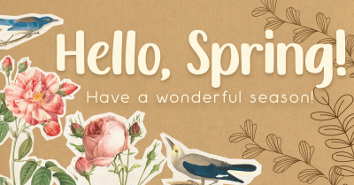 Scrapbook Hello Spring Facebook ad Image Preview