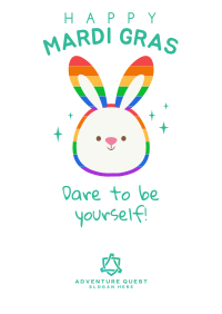 Rainbow Bunny Poster Design
