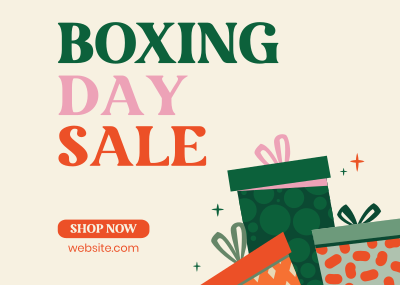 Boxing Day Flash Sale Postcard Image Preview