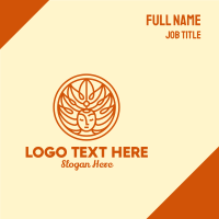 Orange Nature Goddess Business Card Design