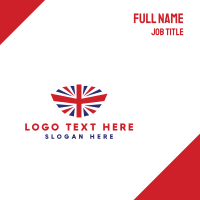 Modern United Kingdom Flag Business Card Design