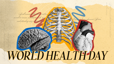 Vintage World Health Day Facebook event cover Image Preview